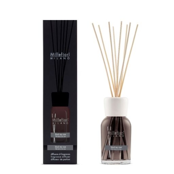 Millefiori Milano Reed Diffuser 250 ml - Black Tea Rose Millefiori Milano Reed Diffuser 250 ml - Black Tea Rose